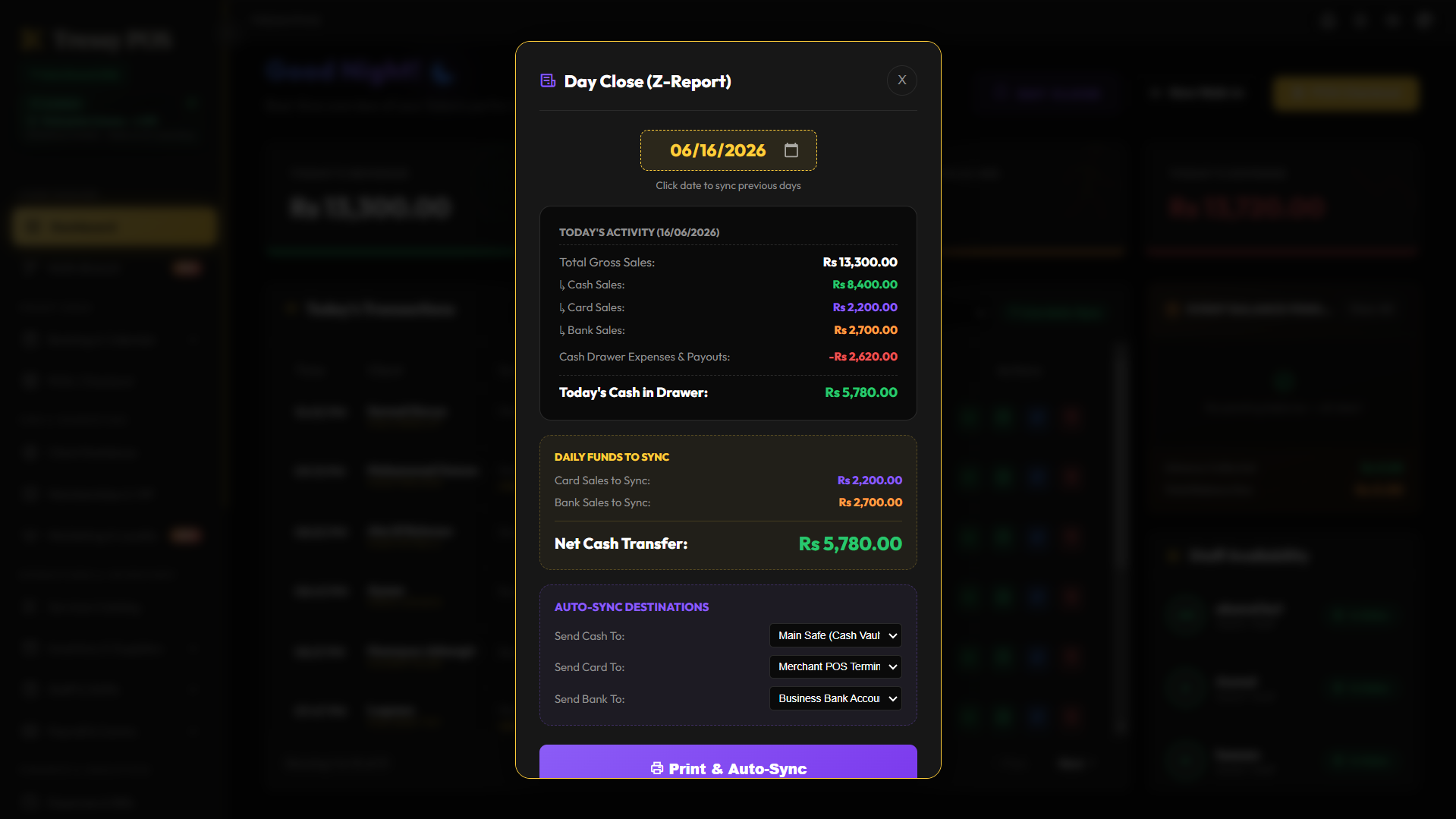 Day Close Z-Report