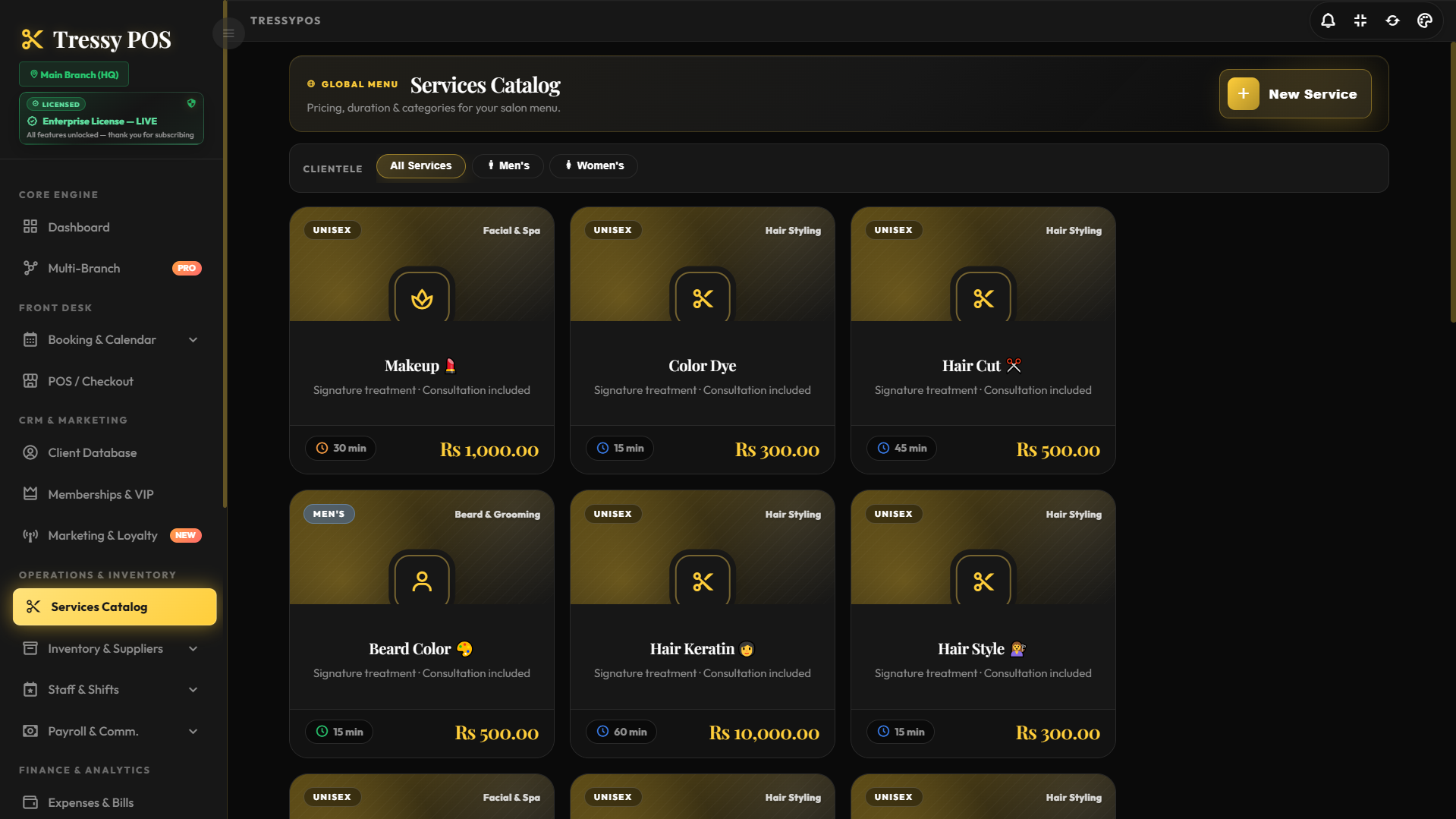 Services Catalog